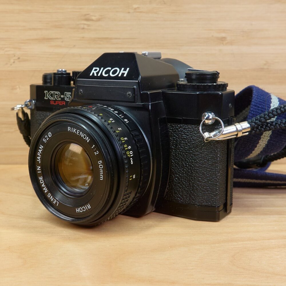 Ricoh KR-5 Super Film Camera / 35mm SLR / Rikenon 50mm f/2 Lens / Made in Japan